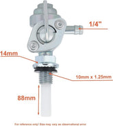 Hipa 28-1783-V Fuel Shut Off Valve for Fuel Tank Tap 1/4 Hose For Honda GX160 GX200 2-4KW 168F 196CC EM1600X EM1800X EB2200X EM2200X Generator